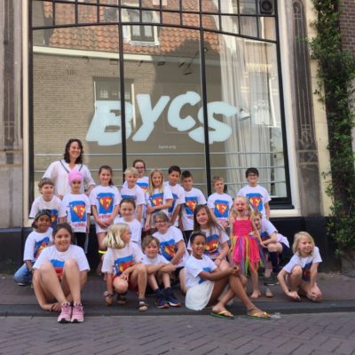 'Bicycle Heroes' together with Katelijne Boerma in front of BYCS HQ